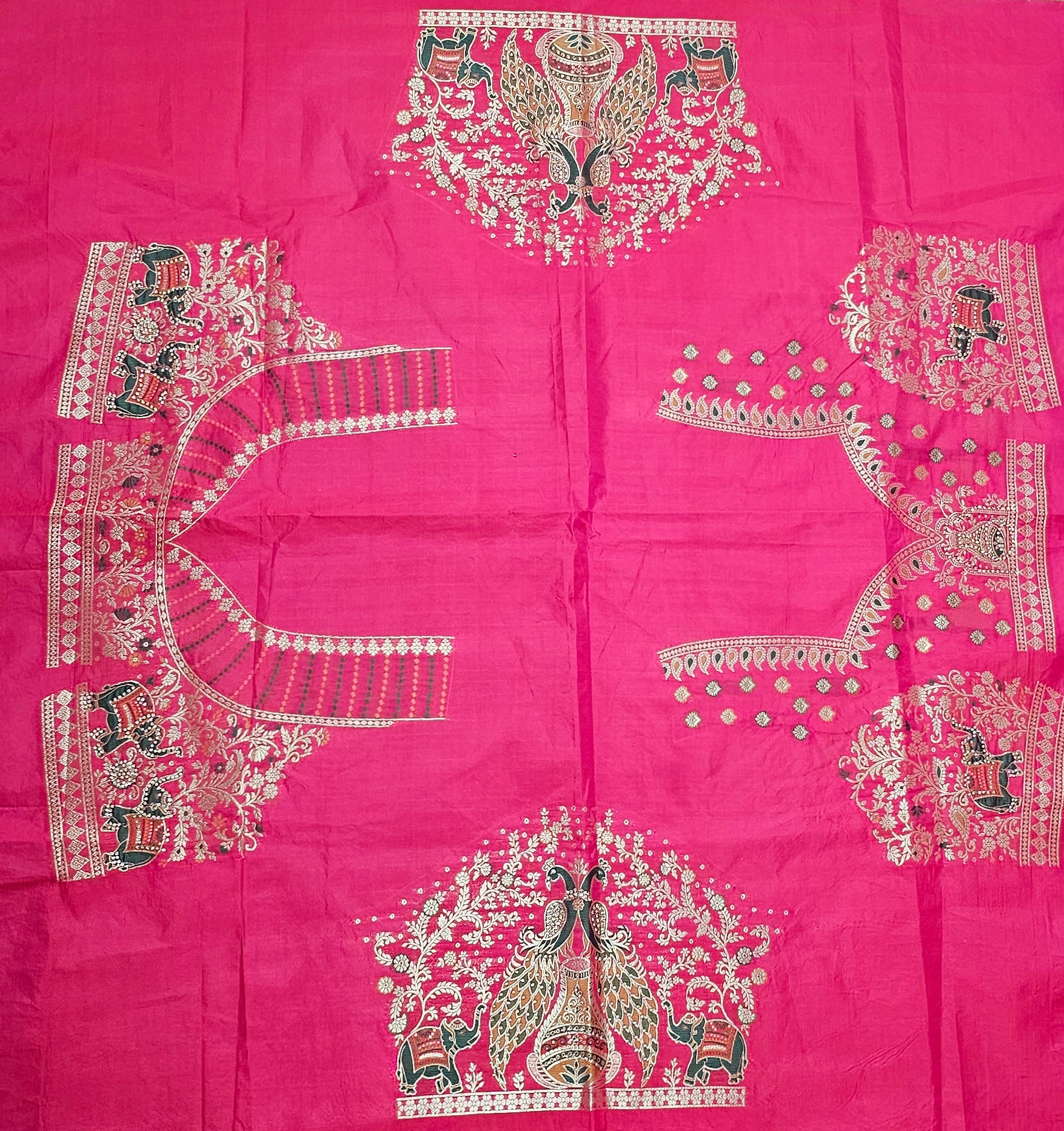 Heavy Banarasi Embroidery Bridal Lehenga-Rani Pink