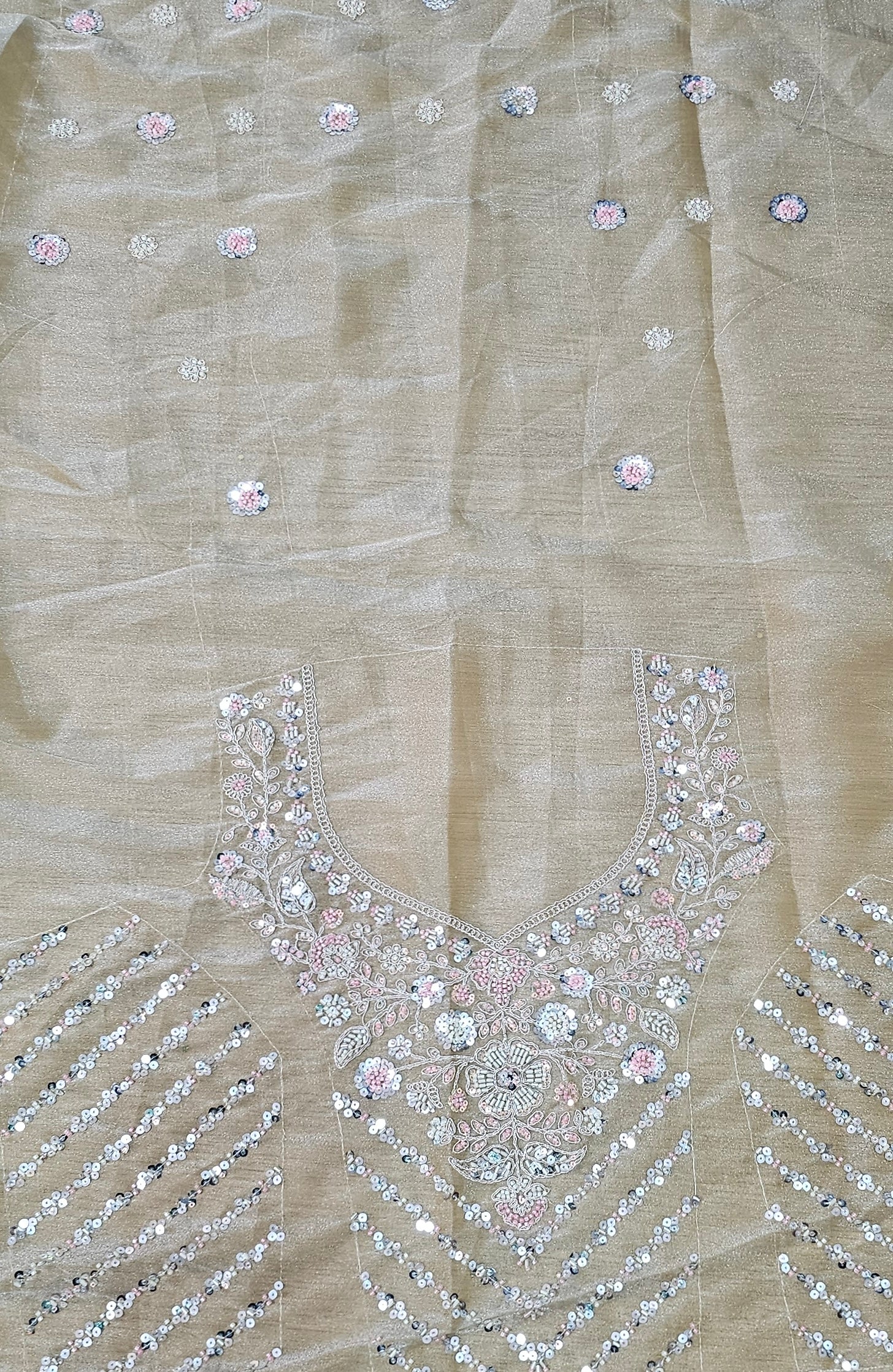 kanaka-  Cream with Luxe Gold Highlights  lehenga