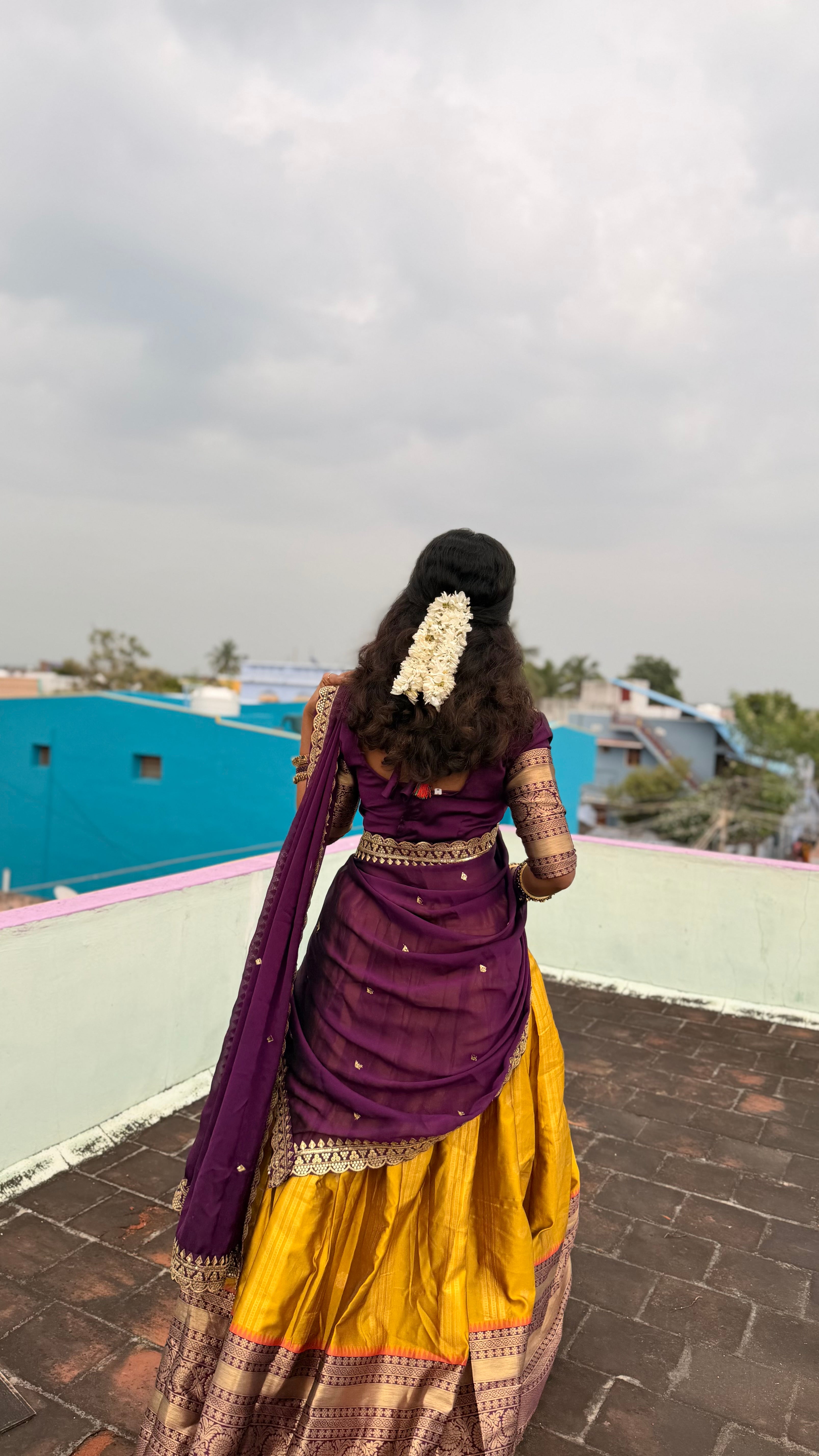 Sundari Yellow- South Indian Festival Traditional Half Saree