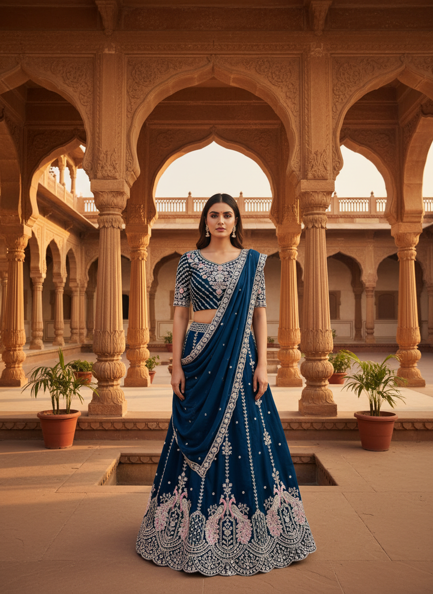 Chamandhi -  Grand wedding Peacock  lehengha