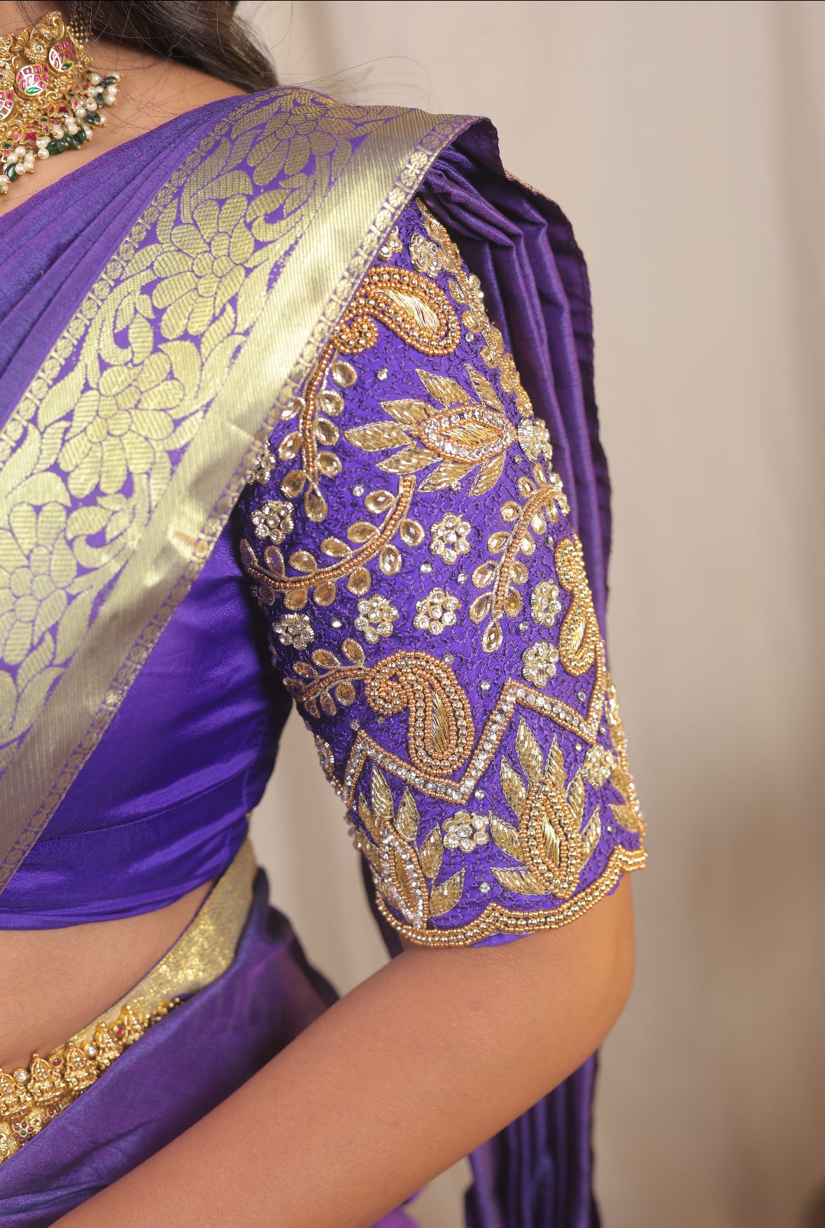 Swathi Muthiyam – Royal Blue and Pastel Pink Kanchipuram Silk Bridal Lehenga