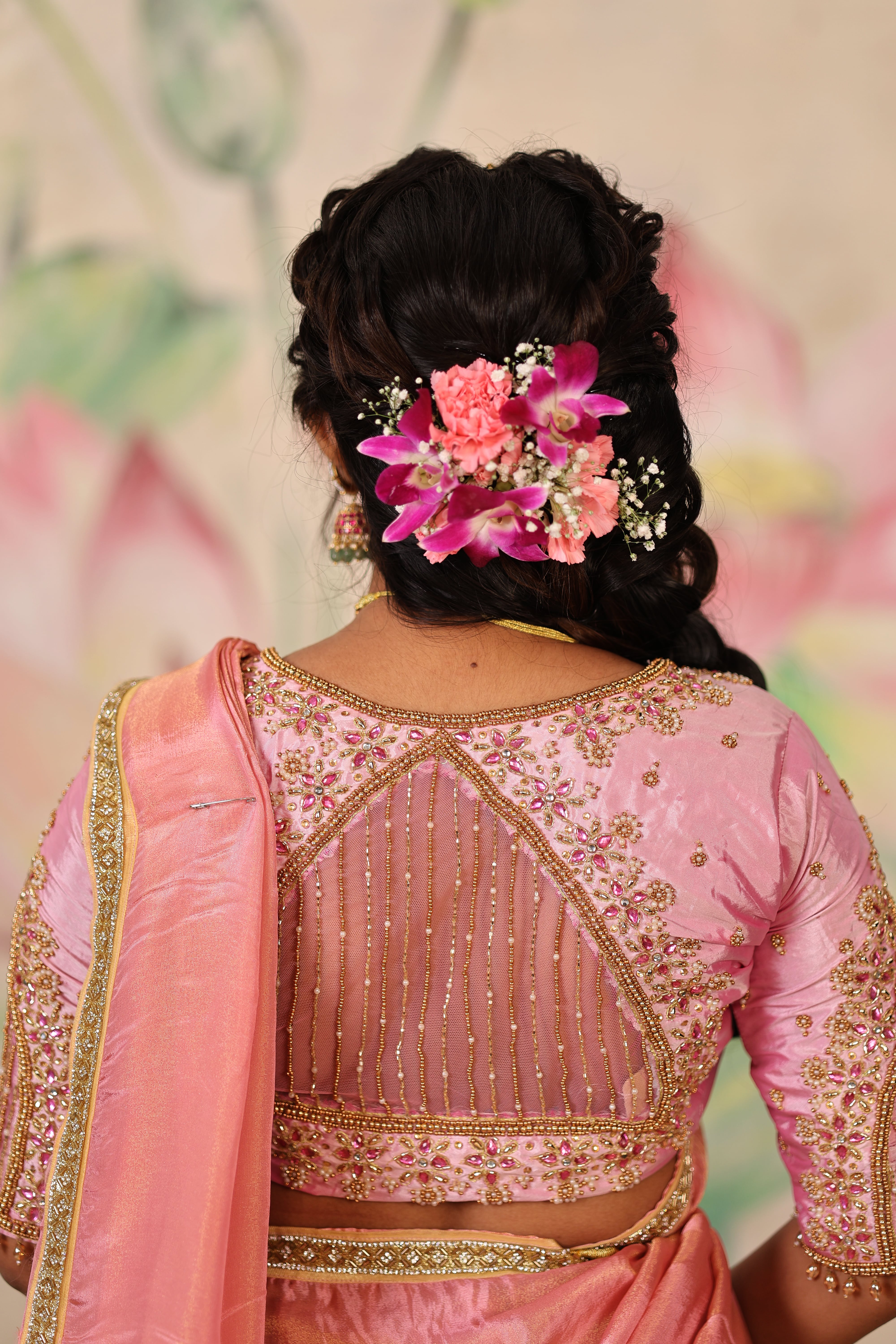 Lakshmi – Pastel Pink &amp; Green Kanjipuram Bridal Lehenga