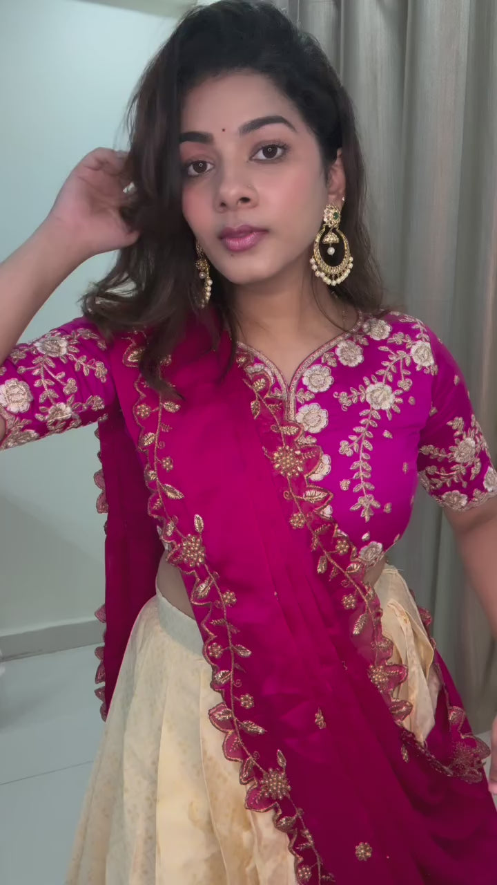 Sunandha- South Indian Festival Traditional Half Saree